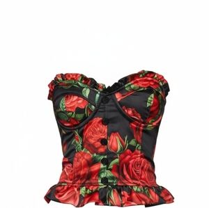 Sugar Thrills Floral Print Small Floral Corset top